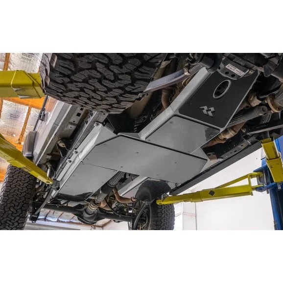 Load image into Gallery viewer, Rugged Ridge 18003.53 Exhaust &amp; Gas Tank Skid Plate for 18-24 Jeep Wrangler JL
