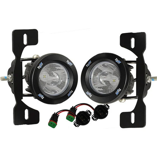 Vision X 9892474 JK Optimus LED Fog Light Upgrade Kit with Halos for 07-18 Jeep Wrangler JK with Factory Steel Bumper