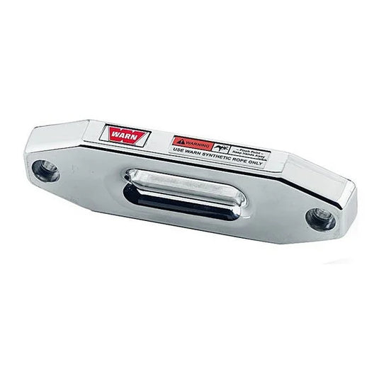 WARN 73852 Short Drum Hawse Fairlead in Polished Aluminum for Synthetic Rope