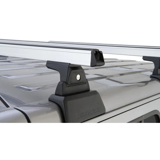 Rhino-Rack 2-Bar Backbone Roof Rack with Quick Mount Legs for 18-20 Jeep Wrangler JL Unlimited with Hardtop