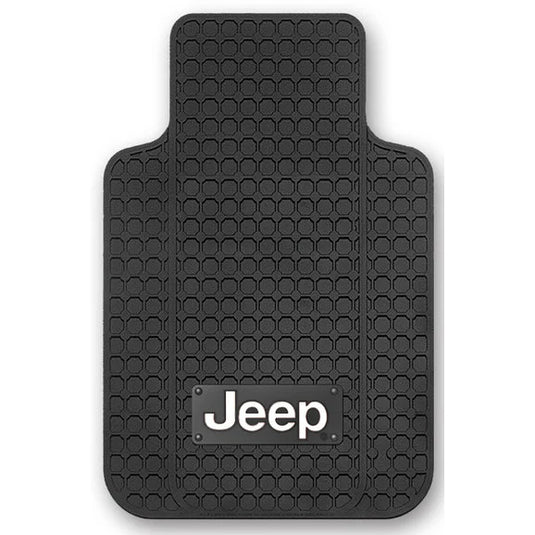 Plasticolor 001645R01 Jeep Logo Floor Mats for Jeep Vehicles