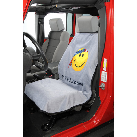 Load image into Gallery viewer, Insync Seat Armour Smiley Face with Bandana &quot;It&#39;s a Jeep thing!&quot; Seat Towels
