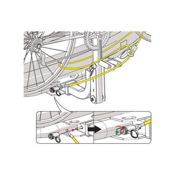 Load image into Gallery viewer, Quadratec Locking Bicycle Cable with Hitch Pin for Quadratec Bike Racks
