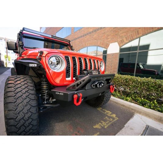 DV8 Offroad FBJL-06 FS-25 Front Stubby Bumper for 07-24 Jeep Wrangler JK, JL & Gladiator JT