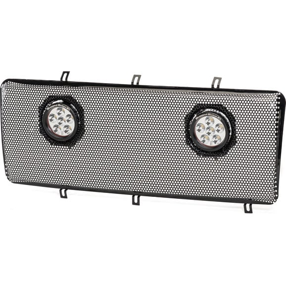 Load image into Gallery viewer, Rugged Ridge 12034.35 Spartan Grille with Dual LED Grille Mesh Insert for 07-18 Jeep Wrangler JK
