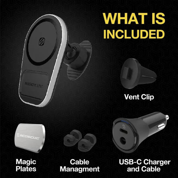 Load image into Gallery viewer, Scosche MagicMount Pro Charge5 Mobile Device Mount for Dash or Vent
