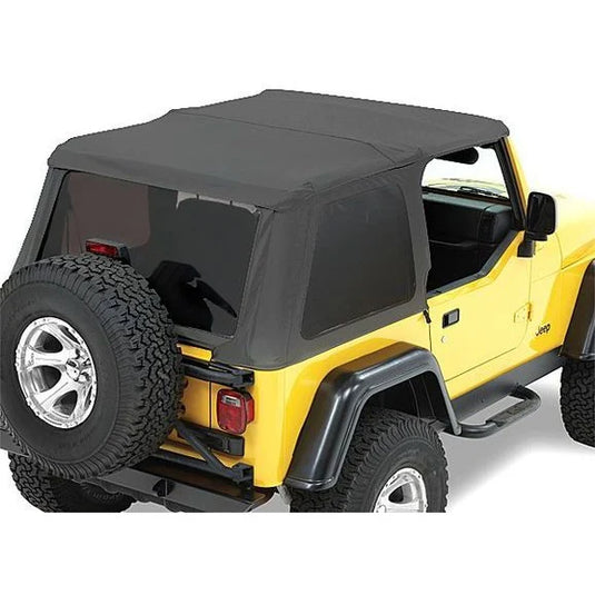 Bestop 52820-15 Trektop NX Replace-a-top Soft Top in Black Denim for 97-06 Jeep Wrangler TJ with Trektop NX