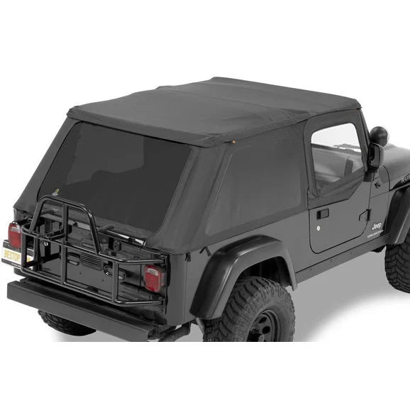 Load image into Gallery viewer, Bestop Trektop NX Soft Top with Upper Doors in Black Diamond for 04-06 Jeep Wrangler Unlimited
