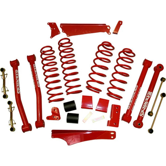 Skyjacker 4" Standard Lift Kit in Classic Red for 07-18 Jeep Wrangler Unlimited JK 4 Door