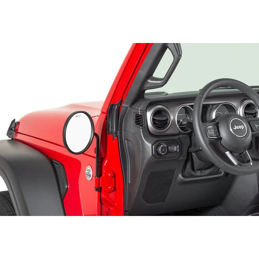 Quadratec Adventure Mirrors with Round Head for 76-24 Jeep Wrangler JL, JK, TJ, YJ, CJ & Gladiator JT