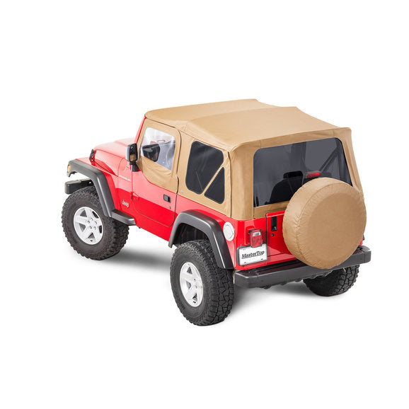 Load image into Gallery viewer, MasterTop Premium Replacement Soft Top with Tinted Windows &amp; Upper Door Skins for 97-06 Jeep Wrangler TJ
