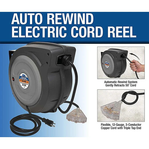 Load image into Gallery viewer, Eastwood 33092 Auto Rewind Electric Cord Reel
