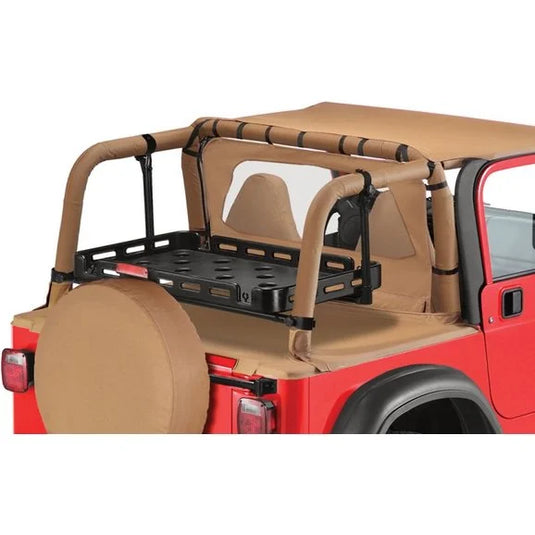 Bestop HighRock 4x4 Lower Cargo Rack Bracket with Universal Rack Tray for 92-02 Jeep Wrangler YJ & TJ