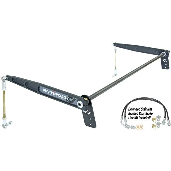 RockJock CE-9900JKR4 Rear Anti-Rock Sway Bar Kit with Forged Arms for 07-18 Jeep Wrangler Unlimited JK 4 Door