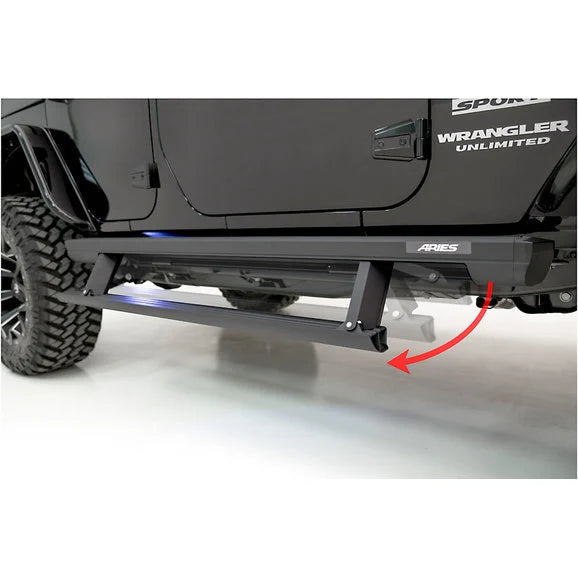 Load image into Gallery viewer, Aries 3036571 ActionTrac Powered Running Boards for 18-24 Jeep Wrangler JL Unlimited
