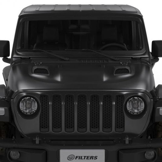 S&B Filters AS-1015-BKJF Air Scoops for 18-24 Jeep Wrangler JL and Gladiator JT with Rubicon Hood