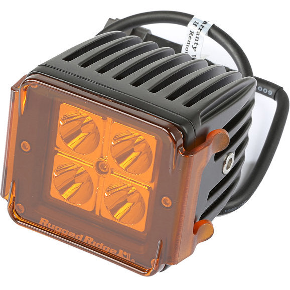 Load image into Gallery viewer, Rugged Ridge 15210.67 3&quot; Square LED Light Cover in Amber
