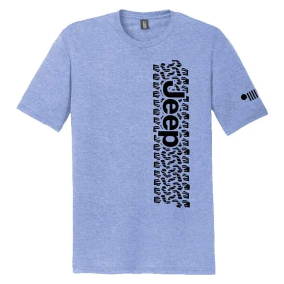 Load image into Gallery viewer, Jeep Merchandise Men&#39;s Jeep Track T-Shirt in Triblend Lake Blue
