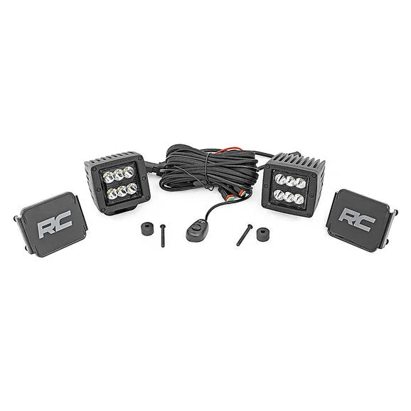 Load image into Gallery viewer, Rough Country 2&quot; LED Cube Easy Mount Kit for 18-24 Jeep Wrangler JL &amp; 20-24 Gladiator JT
