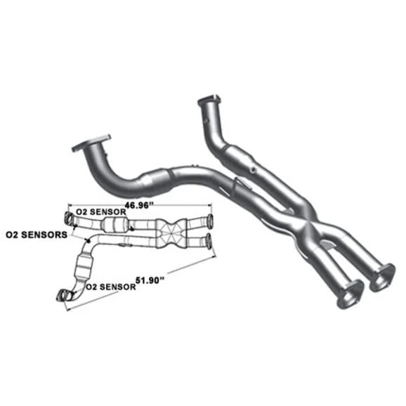 Magnaflow 49046 49 State Direct-Fit Front Y Pipe for 06-09 Jeep Grand Cherokee SRT8