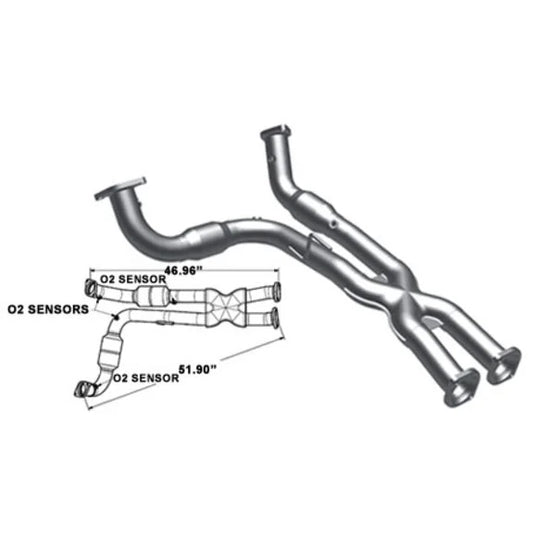 Magnaflow 49046 49 State Direct-Fit Front Y Pipe for 06-09 Jeep Grand Cherokee SRT8