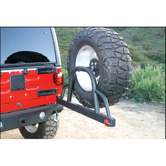 Load image into Gallery viewer, Rampage Products Rear Recovery Bumper with Tire Swing for 87-06 Jeep Wrangler YJ, TJ &amp; Unlimited
