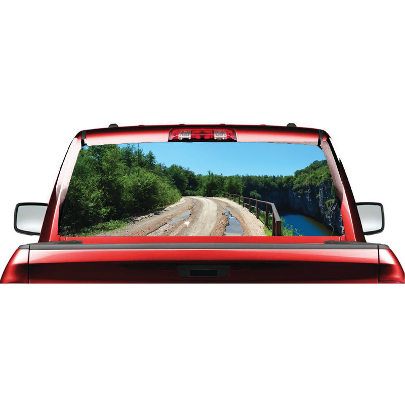 Load image into Gallery viewer, Scenic Cliff Back Window Perforated Vinyl Decal
