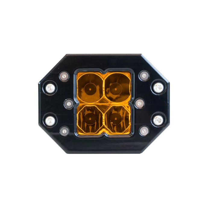 Quattro Flush Mount Amber LED Pod Light