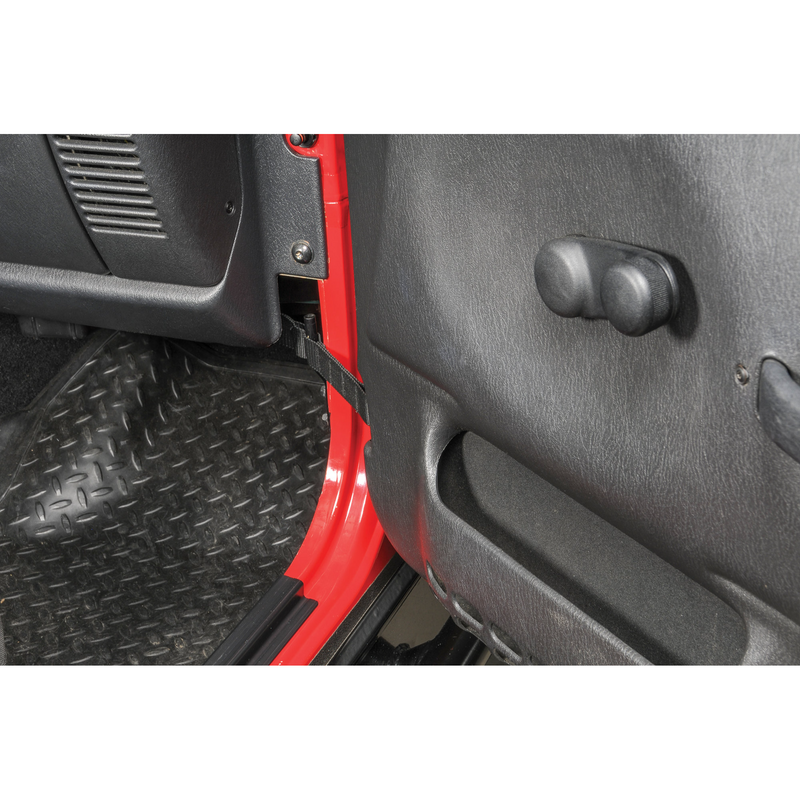 Load image into Gallery viewer, Quadratec Heavy Duty Adjustable Door Check Straps for 55-23 Jeep Vehicles
