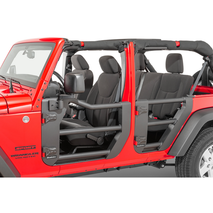 Quadratec Tube Doors Front Tube Doors for 07-18 Jeep Wrangler JK