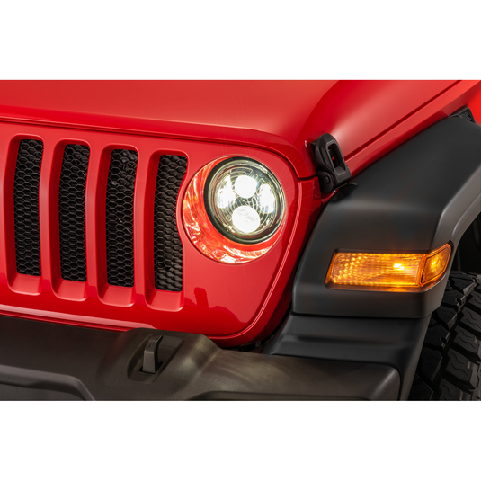 Quadratec Premium Heated LED Projector Beam Headlights for 18-23 Jeep Wrangler JL & Gladiator JT