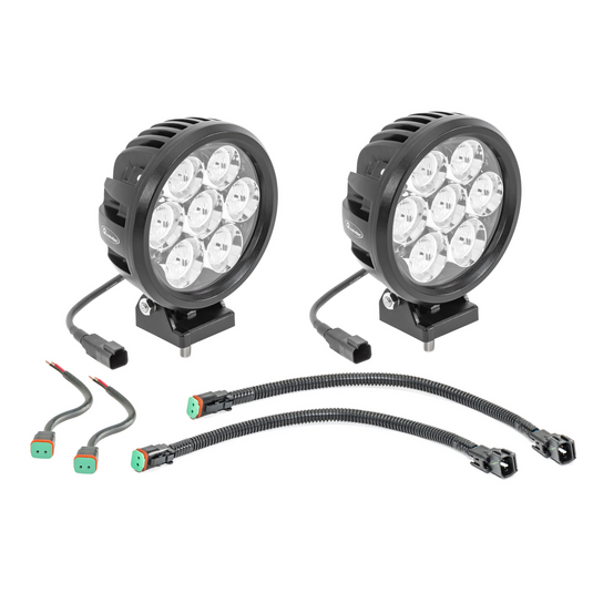 Quadratec Premium LED Projector Beam Headlights Without Fog Lights for 55-86 Jeep CJ & 97-06 Wrangler TJ