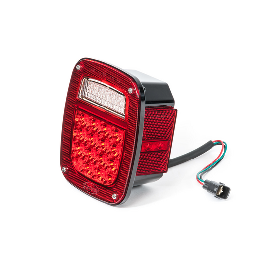 Quadratec Gen II LED Headlights & LED Tail Light Kit Stealth for 76-80 Jeep CJ-5 & CJ-7