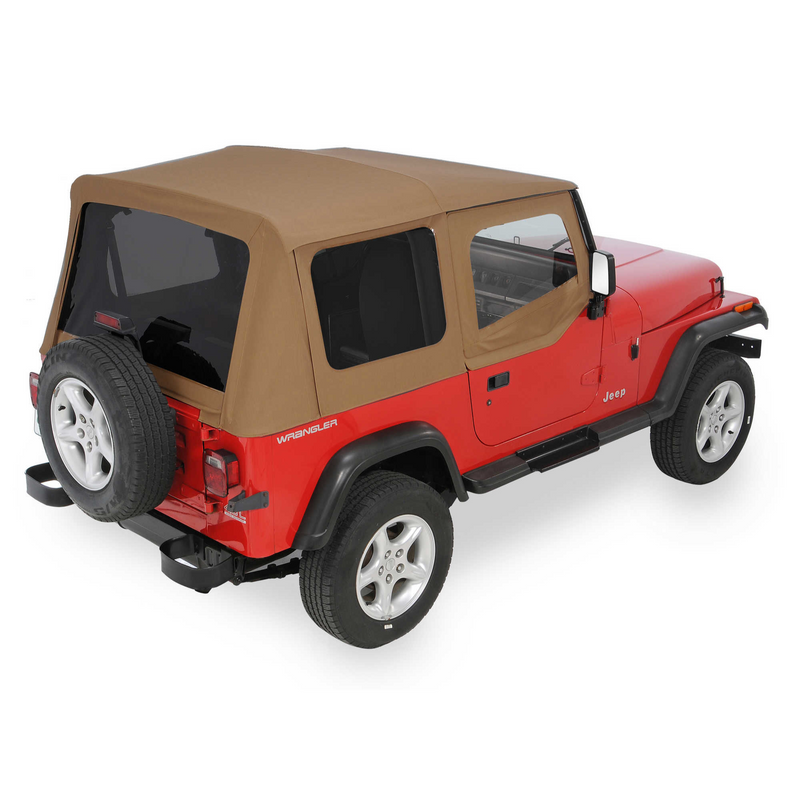 Load image into Gallery viewer, QuadraTop Replacement Soft Top with Upper Doors &amp; Tinted Rear Windows for 88-95 Jeep Wrangler YJ
