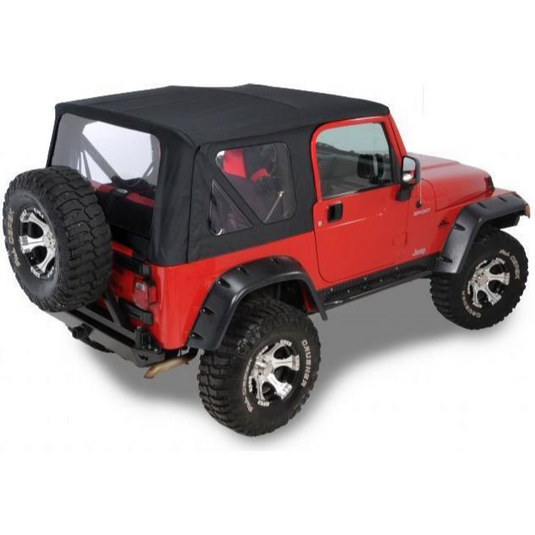 QuadraTop Replacement Soft Top with Clear Windows for 97-06 Jeep Wrangler TJ