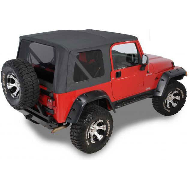 Load image into Gallery viewer, QuadraTop Replacement Soft Top with Upper Doors &amp; Tinted Rear Windows for 97-06 Jeep Wrangler TJ
