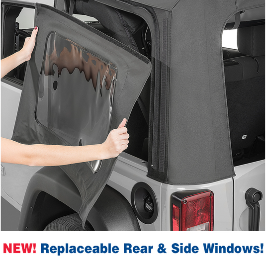 QuadraTop Gen II Complete Soft Top in Black Diamond for 07-18 Jeep Wrangler Unlimited JK