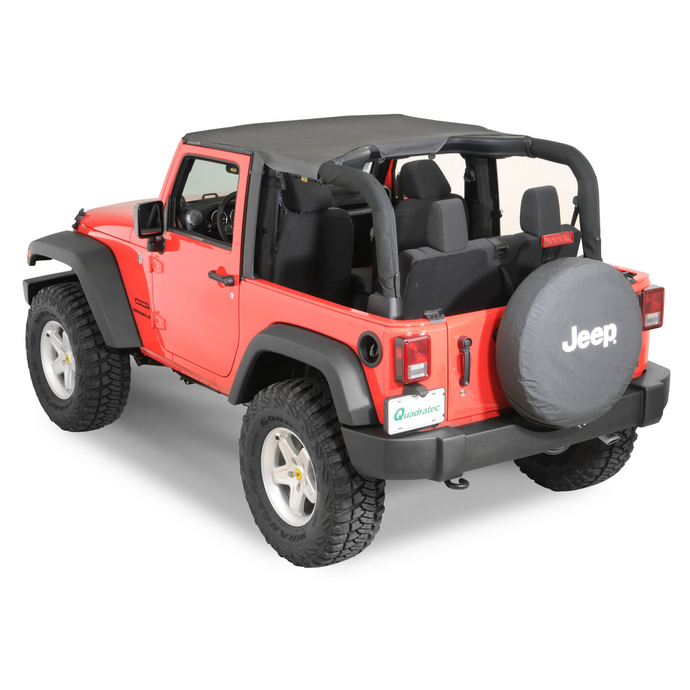 QuadraTop Bimini Top in Black Diamond for 07-18 Jeep Wrangler JK 2 Door