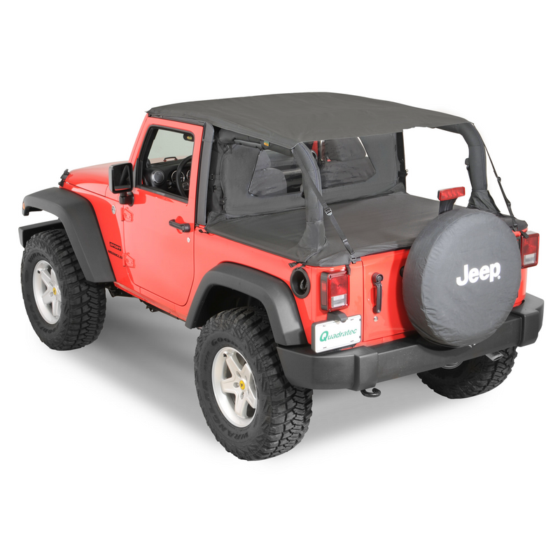 Load image into Gallery viewer, QuadraTop Bimini Top Plus in Black Diamond for 07-18 Jeep Wrangler JK 2 Door
