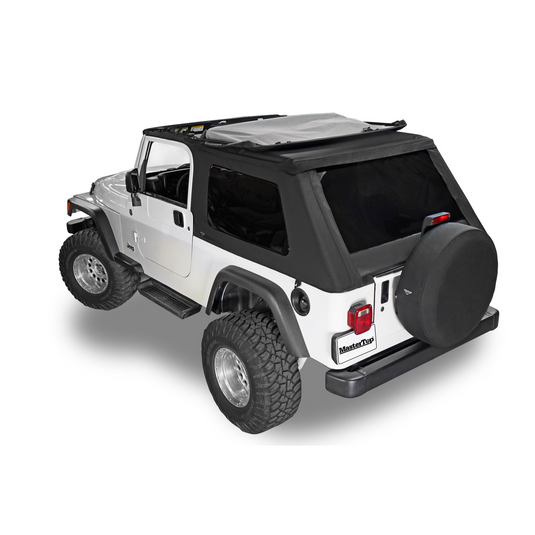 MasterTop SkyMaster® Frameless Fastback Soft Top for 04-06 Jeep Wrangler Unlimited LJ