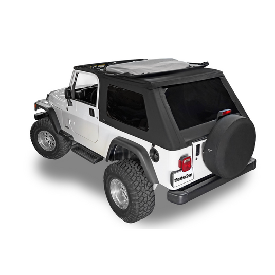 MasterTop SkyMaster® Fastback Fabric Only Replacement Soft Top in MasterTwill Fabric for 04-06 Jeep Wrangler Unlimited LJ