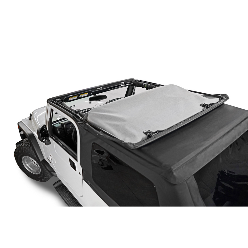 Load image into Gallery viewer, MasterTop SkyMaster® Fastback Fabric Only Replacement Soft Top in MasterTwill Fabric for 04-06 Jeep Wrangler Unlimited LJ
