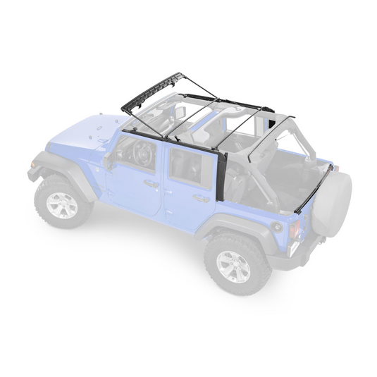 MasterTop SkyMaster® Frameless Fastback Soft Top for 07-18 Jeep Wrangler JK Unlimited