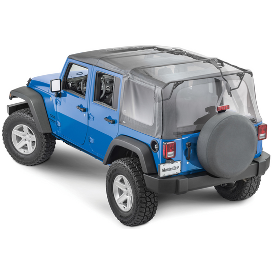 MasterTop Complete Soft Top Kit in MasterTwill® Fabric for 07-18 Jeep Wrangler JK Unlimited 4-Door