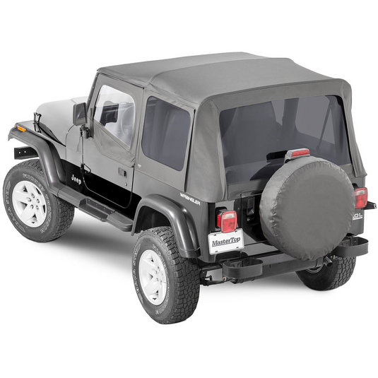 MasterTop Complete Soft Top Kit with Upper Doors for 88-95 Jeep Wrangler YJ