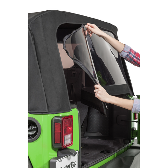 MasterTop Replacement Soft Top with Tinted Windows in MasterTwill® Fabric for 07-18 Jeep Wrangler JK 2 Door