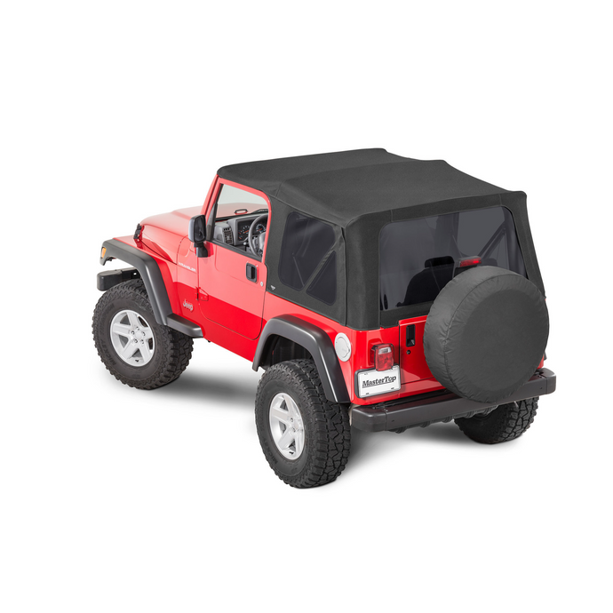 MasterTop Replacement Soft Top with Tinted Windows in MasterTwill® Fabric for 97-06 Jeep Wrangler TJ