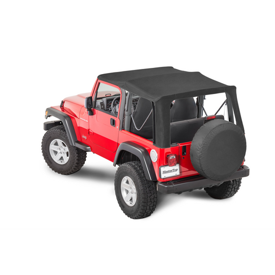 MasterTop Replacement Soft Top with Tinted Windows in MasterTwill® Fabric for 97-06 Jeep Wrangler TJ