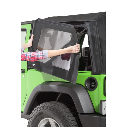 MasterTop Replacement Soft Top with Tinted Windows in MasterTwill® Fabric for 07-18 Jeep Wrangler JK 2 Door