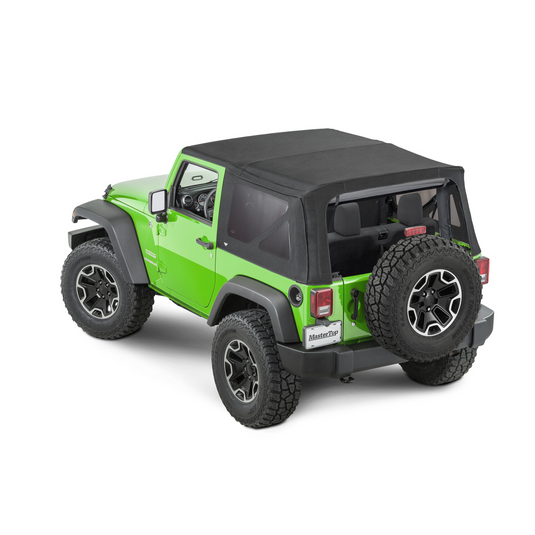 MasterTop Replacement Soft Top with Tinted Windows in MasterTwill® Fabric for 07-18 Jeep Wrangler JK 2 Door